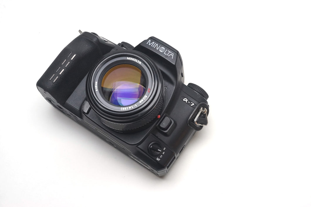 Minolta Alpha Dynax 7 with AF 50mm F1.4 lens